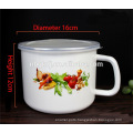 16cm(2000ml) enamel mug with popular decal